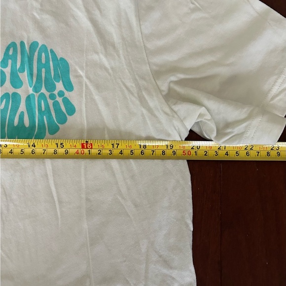 Banan Hawaii Party Wave T-shirt cream green size L 100% cotton soft - Picture 7 of 9